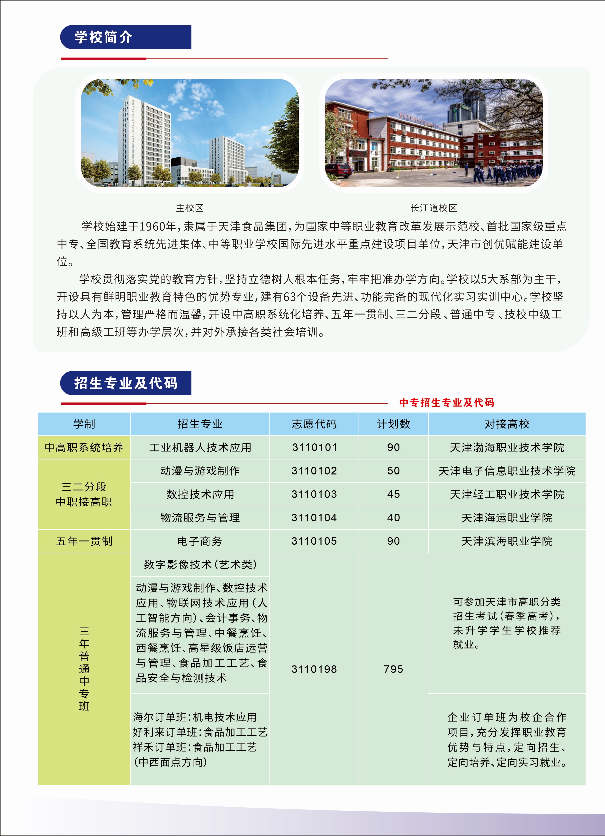 天津市经济贸易学校（天津市烹饪技术学校）2025年招生计划(图2)